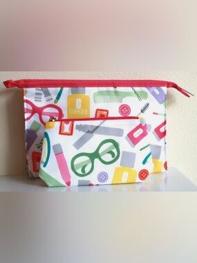 Clinique set  Cosmetic Pouch - Playful Toiletry Bag